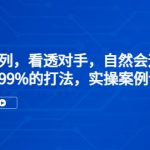 （5233期）淘系全系列，看透对手，自然会运营，覆盖淘系99%·打法，实操案例读懂对手