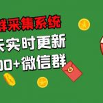 （5203期）拓客引流必备-微信群采集系统，每天实时更新1000+微信群