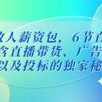 （5025期）投放人薪资包，6节直播课，包含直播带货、广告投放、以及投标的独家秘籍