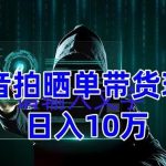 （5018期）抖音拍晒单带货玩法分享 项目整体流程简单 有团队实测日入1万【教程+素材】