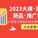 （5005期）2023大课·亚马逊新品·推广实战：价值百万美金的精简课程，简单粗暴！