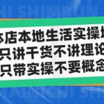 （4978期）实体店同城生活实操培训，只讲干货不讲理论，只带实操不要概念（12节课）