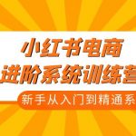 （4952期）小红书电商进阶系统训练营：新手从入门到精通系统课（21节视频课）