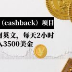 （4888期）国外返利网（cashback）项目：无需懂任何英文，每天2小时，月入3500美金