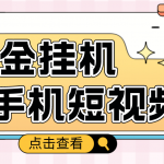 （4666期）外面收费1980的手机短视频挂机掘金项目，号称单窗口5的项目【软件+教程】