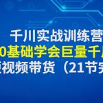 （4617期）千川实战训练营：带你0基础学会巨量千川投放，助力短视频带货（21节完整…