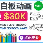 （4302期）如何用最简单制作白板动画（WhiteBoard Animation）月赚3万美元