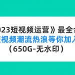 （4500期）《2023短视频运营》最全合集：短视频潮流热浪等你加入（650G-无水印）