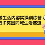 （4477期）本地同城生活内容实操训练营：带你打造IP突围同城生活赛道