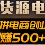 （4475期）抖上拼无货源电商创业项目、外面收费12800，日赚500+的案例解析参考