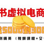 （4454期）小红书虚拟电商项目：从小白到精英 月收益5000到30000 (视频课程+交付手册)