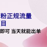 （4265期）2022实操男粉正规流量变现项目，一台手机即可 当天就能出单【视频课程】