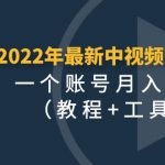 （4411期）2022年最新中视频变现最稳最长期的项目，一个账号月入几万（教程+工具）