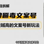 （4676期）2023抖音快手毒文案新玩法，牌匾文案号，起号快易变现