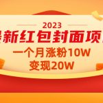 （4592期）2023最新红包封面项目，一个月涨粉10W，变现20W【视频+资料】