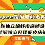 （4588期）shopee跨境电商必修课：教你独立给虾皮店铺选品，能够独立打理虾皮店铺