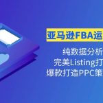 （4159期）亚马逊FBA运营实操课 纯数据分析选品+完美Listing打造+爆款打造PPC策略实操