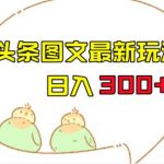 今日头条图文伪原创玩法，单号日入收益300+，轻松上手无压力【揭秘】