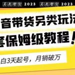 2023年最新抖音带货另类玩法，3天起号，月销破万（保姆级教程）【揭秘】