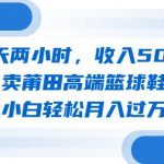 每天两小时，收入500+，卖莆田高端篮球鞋，小白轻松月入过万（教程+素材）【揭秘】