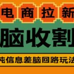 外面收费588的电商拉新收割机项目，无脑操作一台手机即可【全套教程】