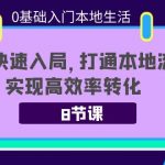 0基础入门本地生活：助你快速入局，8节课带你打通本地流量，实现高效率转化