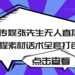 聚亿传媒张先生无人直播，教程素材话术全套打包