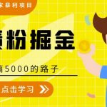 全网2022独家暴利项目，负债粉掘金，日搞5000的路子