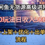 （10332期）2024闲鱼无货源高级进阶卖货5.0，养号＋选品＋上架＋优化＋出单整套流程