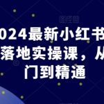 2024最新小红书电商落地实操课，从入门到精通