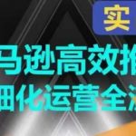 亚马逊高效推新精细化运营全流程，全方位、快速拉升产品排名和销量!