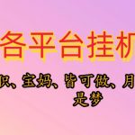 （10642期）靠挂机，在家躺平轻松月入过万，适合宝爸宝妈学生党，也欢迎工作室对接