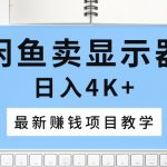 （10706期）闲鱼卖显示器，日入4K+，最新赚钱项目教学