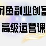 闲鱼电商运营高级课程，一部手机学会闲鱼开店赚钱