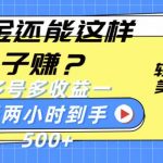 美金还能这样子赚？轻松上手，美金秒到账 多号多收益，一天 两小时，到手500+