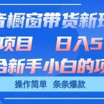 抖音橱窗带货新玩法，单日收益几张，操作简单，条条爆款