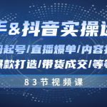 快手与抖音实操运营：注册起号/直播爆单/内容打造/爆款打造/带货成交/83节