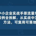 中小企业实操手册-流量增长案例拆解，从实操中沉淀方法，可复用可落地