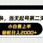 （10884期）AI撸头条，当天起号，第二天见收益。轻松日入2000+