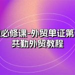 外贸必修课-外贸单证第一名-共勤外贸教程（22节课）