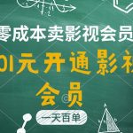 （11001期）直开影视APP会员只需0.01元，一天卖出上百单，日产四位数