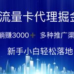 （10952期）流量卡代理掘金 日躺赚3000+ 多种推广渠道 新手小白轻松落地