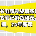 小红书电商实战训练营，小红书笔记带货和无人直播，24年新课