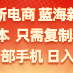 （11013期）闲鱼新电商,蓝海新玩法,0成本,只需复制粘贴,小白轻松上手,只需一部手机…