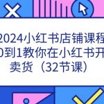 2024小红书店铺课程，从0到1教你在小红书开店卖货（32节课）