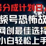 （11308期）2024最新视频号分成计划，每天5分钟轻松月入500+，恐怖故事赛道,