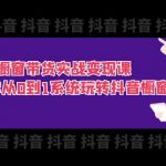 抖音橱窗带货实战变现课：手把手教你从0到1系统玩转抖音橱窗（11节）